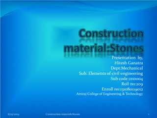 Construction Materials: Stones in Civil Engineering