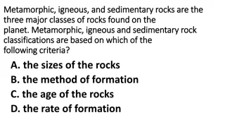 Rocks: Types, Formation, and Properties