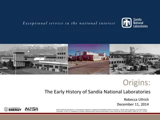 The Early History of Sandia National Laboratories