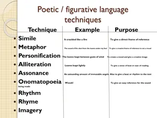 Exploring Language Techniques in Poetry