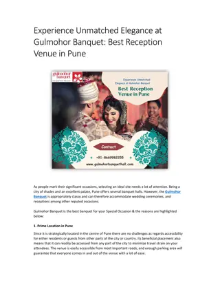 Experience Unmatched Elegance at Gulmohor Banquet Best Reception Venue in Pune