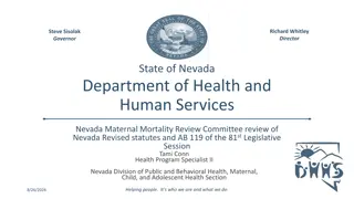 Maternal Mortality: Nevada's Review and Regulations