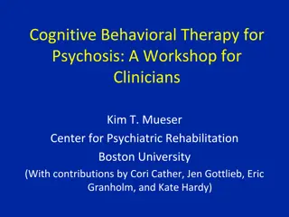 Cognitive Behavioral Therapy for Psychosis: Concepts and Applications