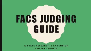 Family and Consumer Science (FACS) Judging Guide