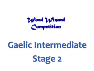 Gaelic Body Parts and Actions Illustrated - Intermediate Level Words