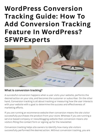 WordPress Conversion Tracking Guide How To Add Conversion Tracking Feature In WordPress