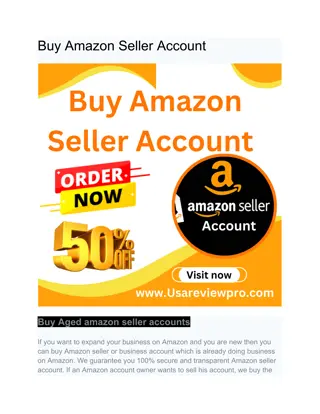 Buy Amazon Seller Account usa