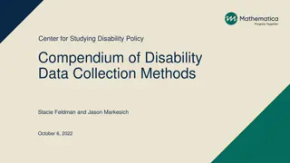 Center for Studying Disability Policy Compendium: Data Collection Methods