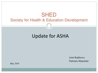 SHED Society for Health and Education Development Update