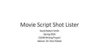 Movie Script Shot Lister Tool Development Project