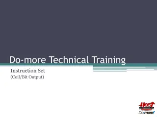 Do-more Technical Training: Coil/Bit Output Instruction Set