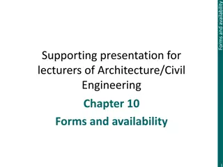 Forms and Availability in Architecture and Civil Engineering: A Comprehensive Overview