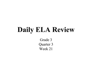 Grade 3 ELA Review: Weeks 21-22 Practice Activities