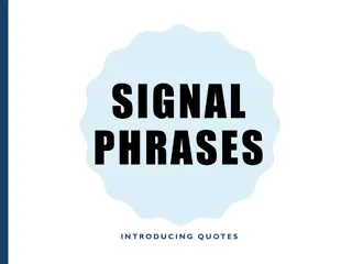 Mastering the Art of Introducing Quotes with Signal Phrases