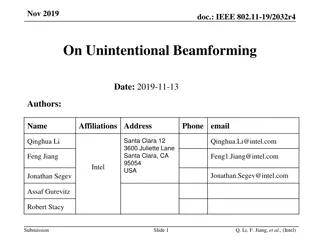 Unintentional Beamforming in IEEE 802.11-19/2032r4