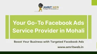 Your Go-To Facebook Ads Service Provider in Mohali -Amrit Web...................