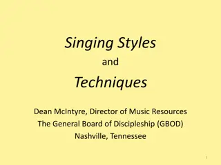 Diverse Styles and Techniques of Congregational Singing