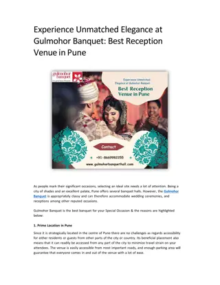 Experience Unmatched Elegance at Gulmohor Banquet Best Reception Venue in Pune