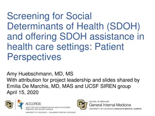 Patient Perspectives on Screening for Social Determinants of Health (SDOH) in Healthcare Settings