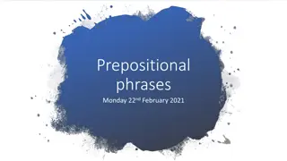 Prepositional Phrases and Their Usage