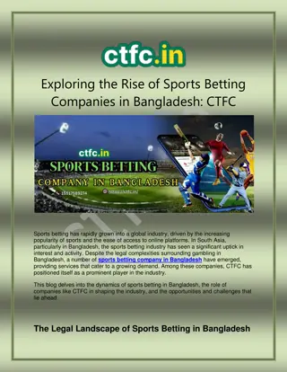 Exploring the Growth of Sports Betting Companies in Bangladesh