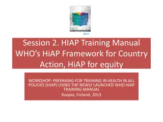 WHO's HiAP Framework and Global Mandates for Health Equity