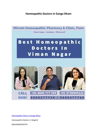 Homeopathic Doctors in Ganga Dham