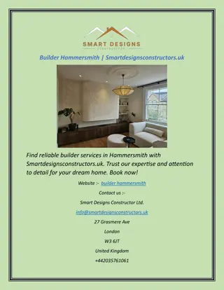 Builder Hammersmith | Smartdesignsconstructors.uk