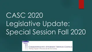 CASC 2020 Legislative Update: Special Session Fall 2020 Summary