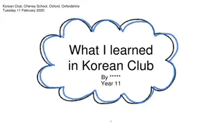 A Glimpse into Korean Club at Cheney School, Oxfordshire