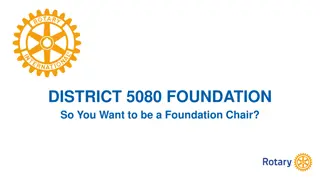 Responsibilities and Goals for Rotary Foundation Chair