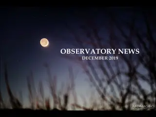 Observatory News December 2019: Lunar and Dark Sky Observing Sessions Schedule