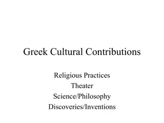 Greek Cultural Contributions: From Olympics to Theater