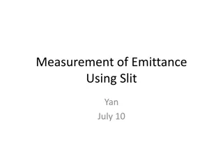 Emittance Measurement Using Slit: Yan July 10