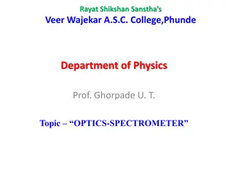 Optics Spectrometer Setup at Rayat Shikshan Sanstha's Veer Wajekar A.S.C. College