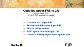 Overview of Super-FRS Coupling to CR and Beam Envelopes