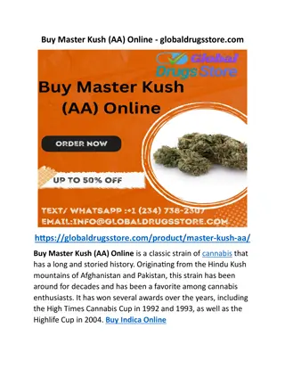 Buy Master Kush (AA) Online - globaldrugsstore.com