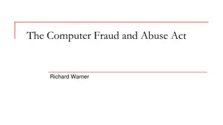 The Computer Fraud and Abuse Act (CFAA) of 1984