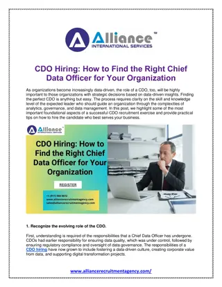 CDO Hiring How to Find the Right Chief Data Officer for Your Organization