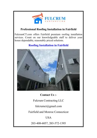 Professional Roofing Installation in Fairfield