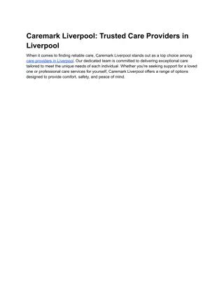 Caremark Liverpool: Trusted Care Providers in Liverpool