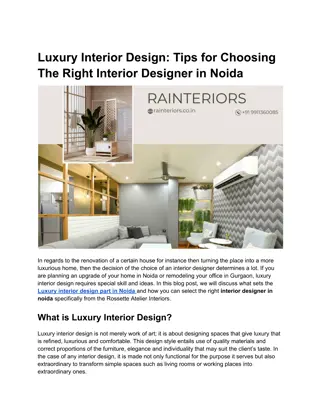 Luxury Interior Design_ Tips for Choosing the Right Interior Designer in Noida