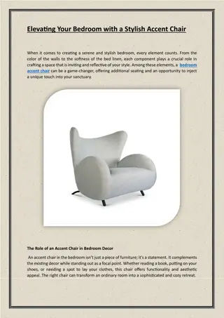 Elevating Your Bedroom with a Stylish Accent Chair