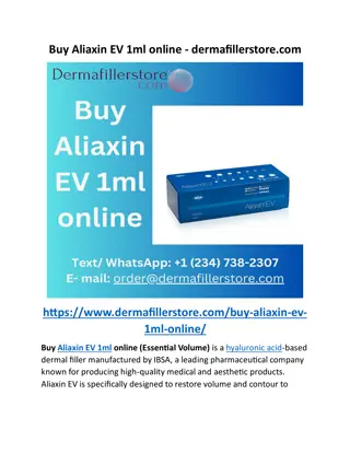 Buy Aliaxin EV 1ml online - dermafillerstore.com