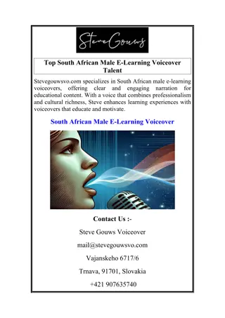 Top South African Male E-Learning Voiceover Talent