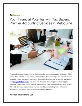 Your Financial Potential with Tax Savers Premier Accounting Services in Melbourne