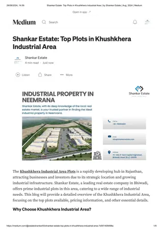 Shankar Estate_ Top Plots in Khushkhera Industrial Area