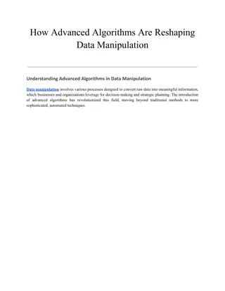 How Advanced Algorithms Are Reshaping Data Manipulation