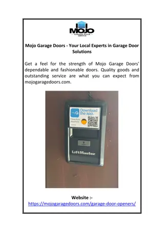 Mojo Garage Doors - Your Local Experts in Garage Door Solutions