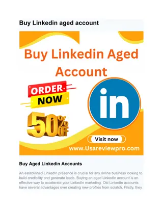 Buy Linkedin aged accounts usa